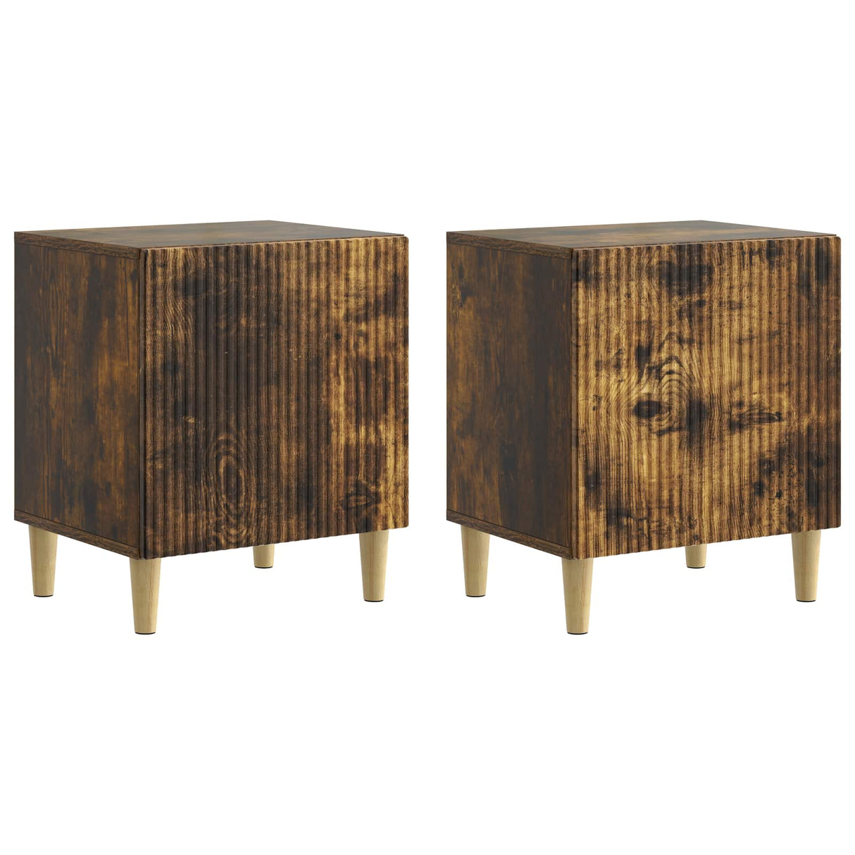 vidaXL Nachtkastje 2 pcs Wit 43 x 34,5 x 50 cm Bewerkt hout