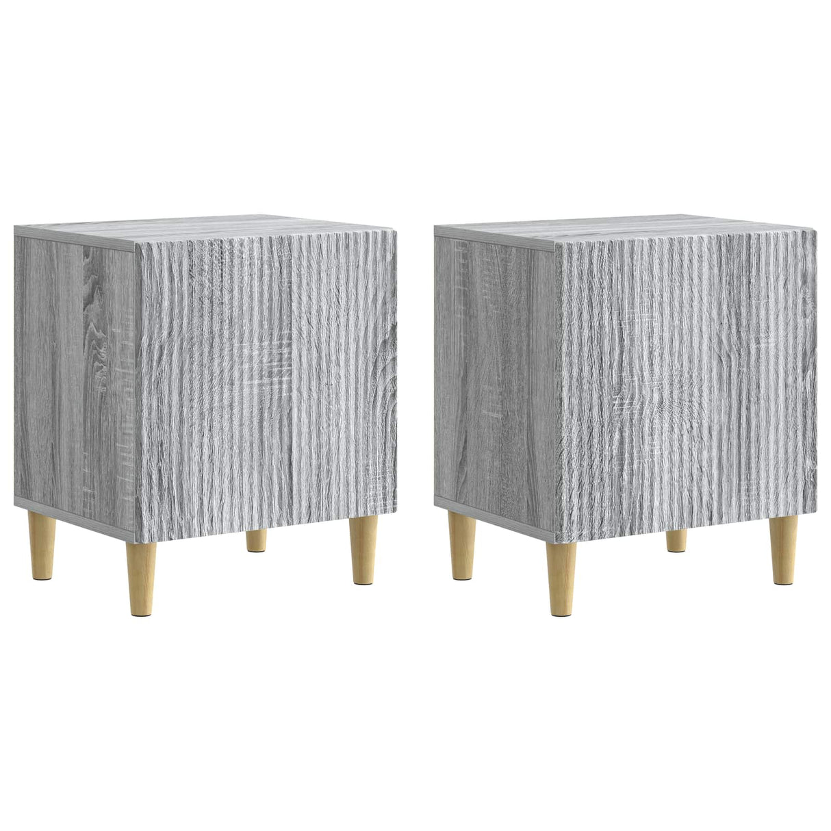 vidaXL Nachtkastje 2 pcs Wit 43 x 34,5 x 50 cm Bewerkt hout