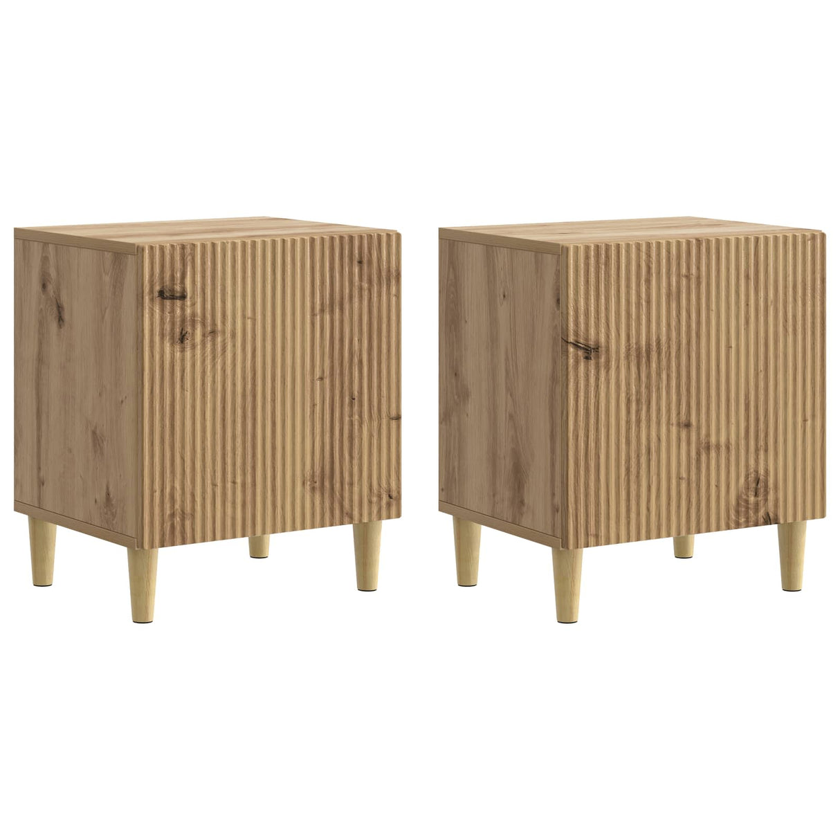 vidaXL Nachtkastje 2 pcs Wit 43 x 34,5 x 50 cm Bewerkt hout