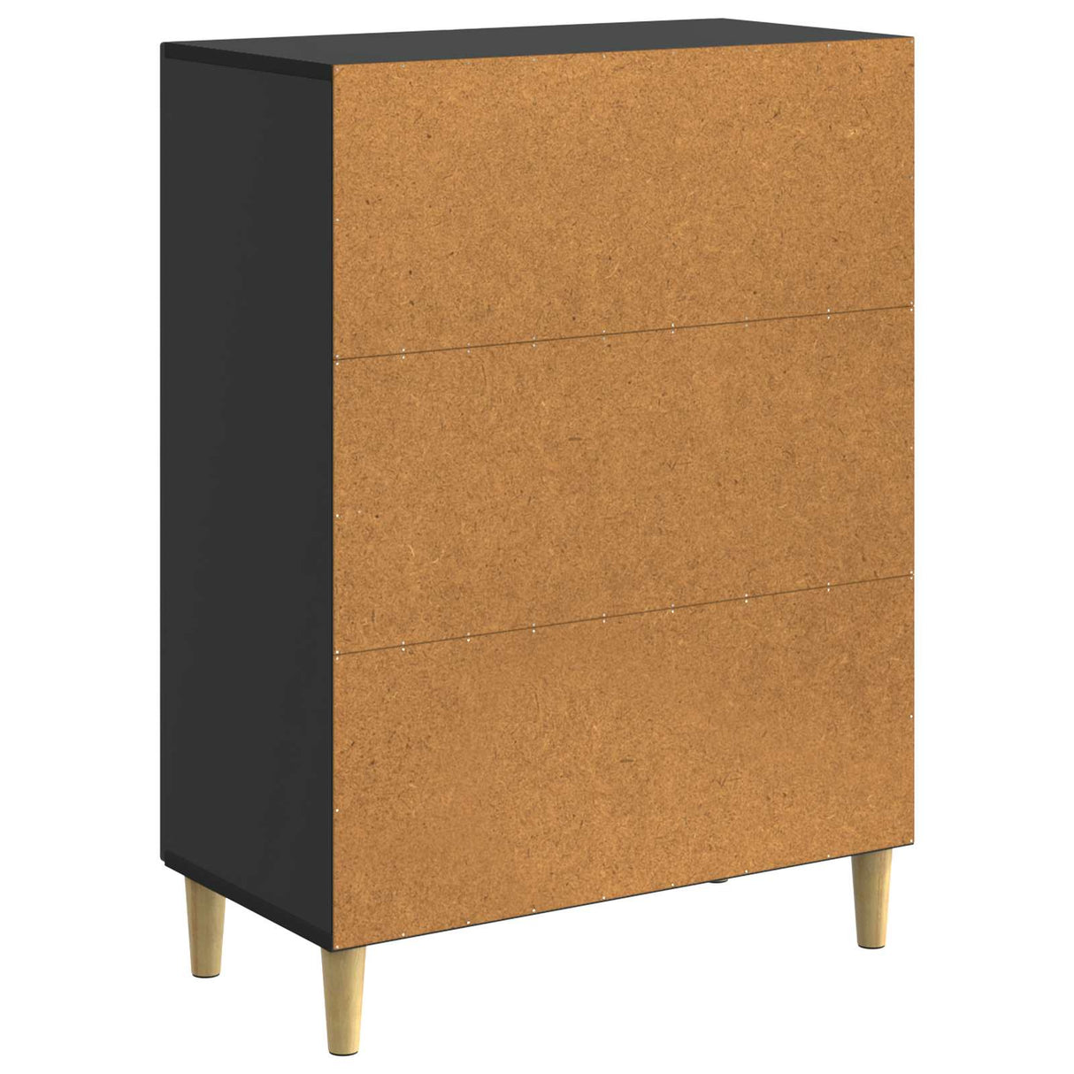 vidaXL Dressoir Zwart 66 x 34,5 x 90 cm Bewerkt hout