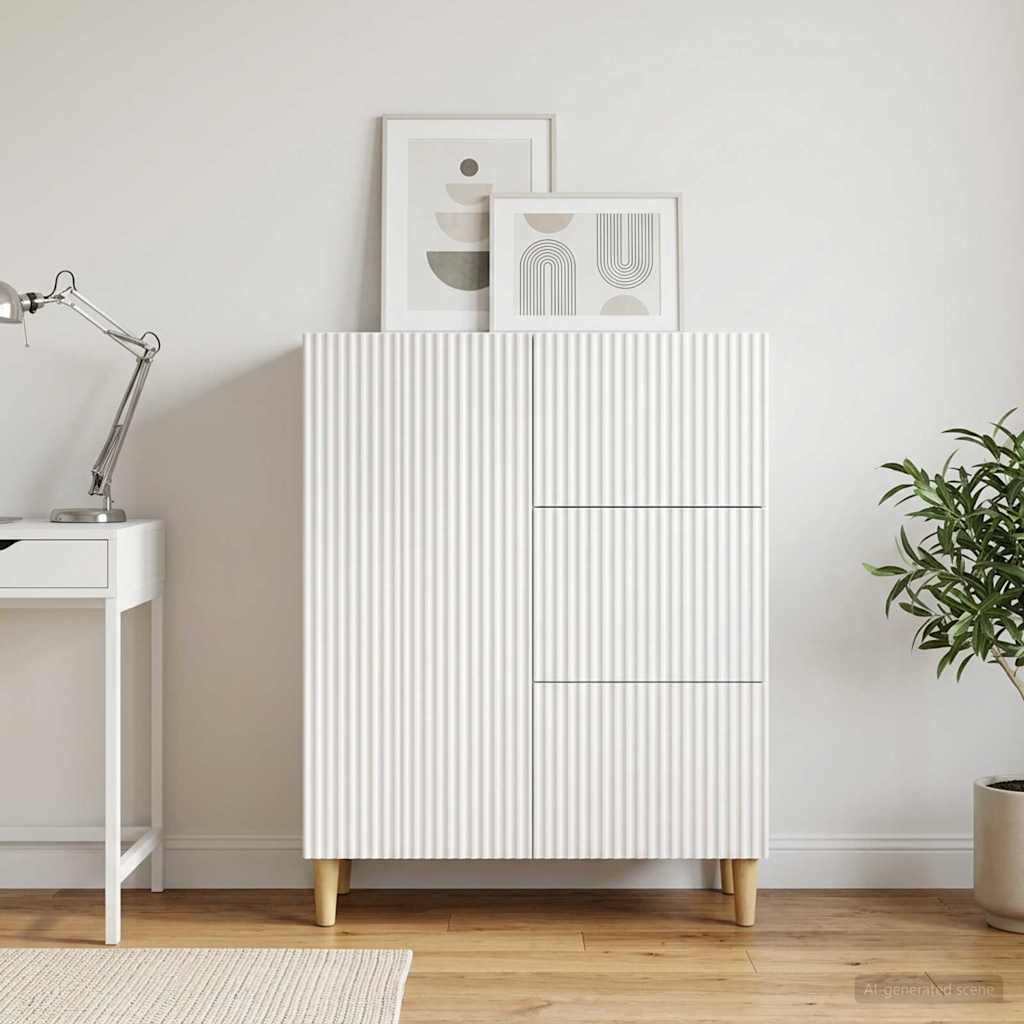 vidaXL Dressoir met lade Wit 66 x 34,5 x 90 cm Bewerkt hout