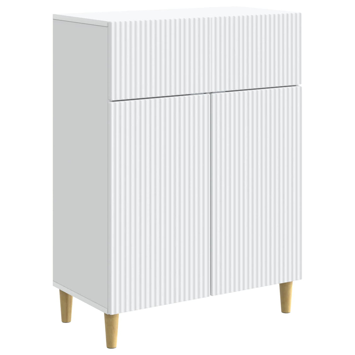 vidaXL Chest of Drawers with Drawer White 66 x 34.5 x 90 cm Engineered Wood