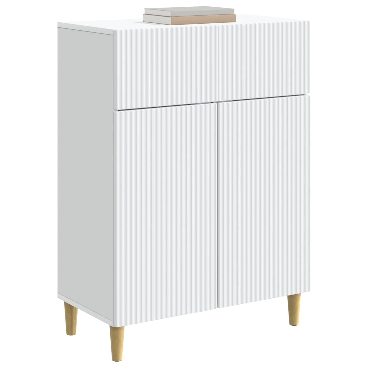 vidaXL Chest of Drawers with Drawer White 66 x 34.5 x 90 cm Engineered Wood
