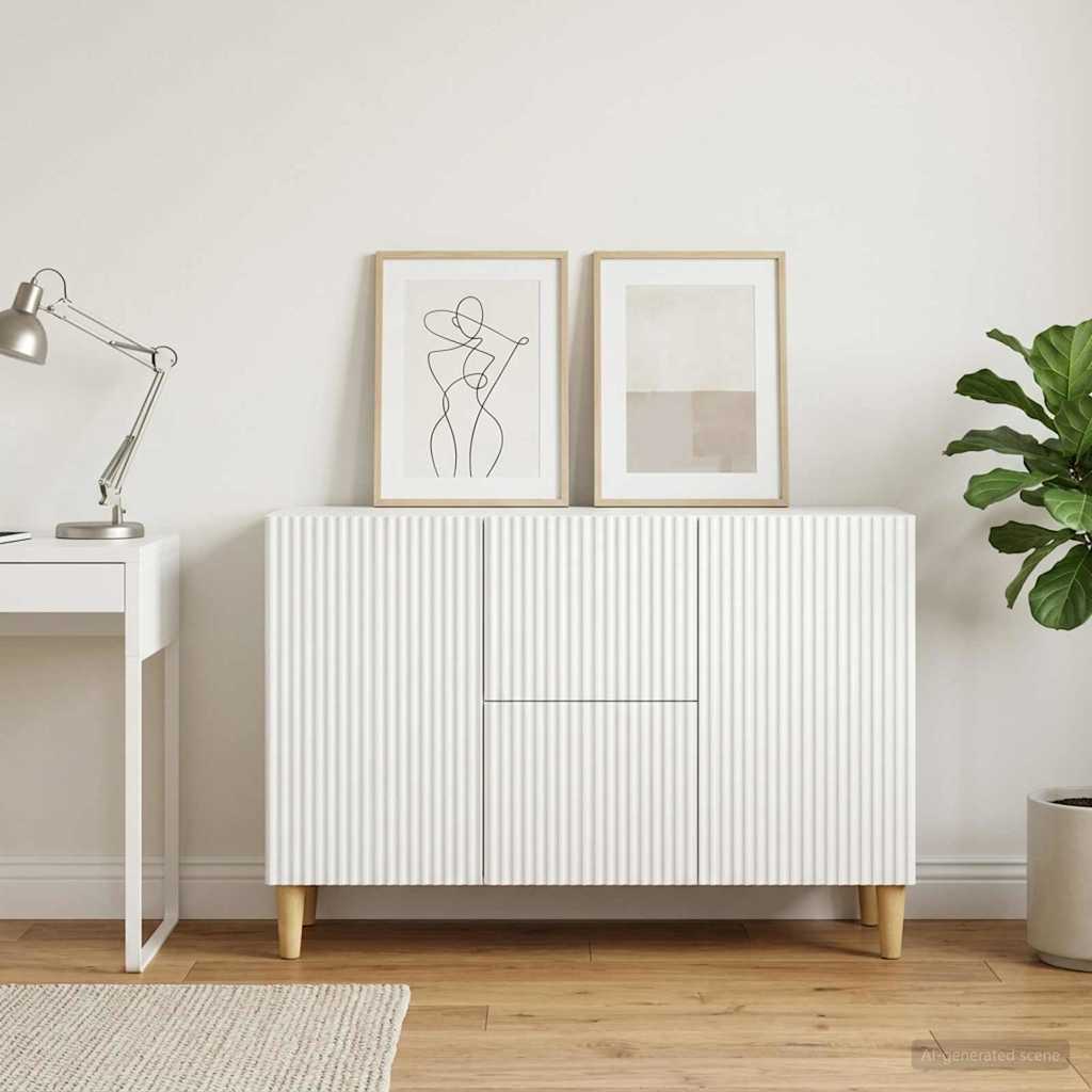 vidaXL Dressoir met lade Wit 89 x 34,5 x 60 cm Bewerkt hout