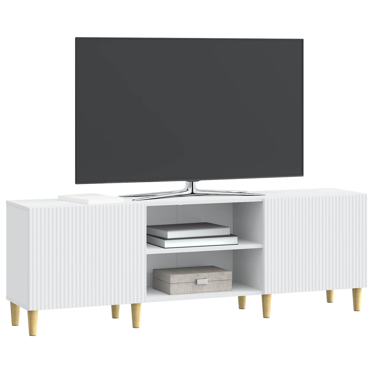 vidaXL TV Kast Wit 150 x 31 x 50 cm Bewerkt hout