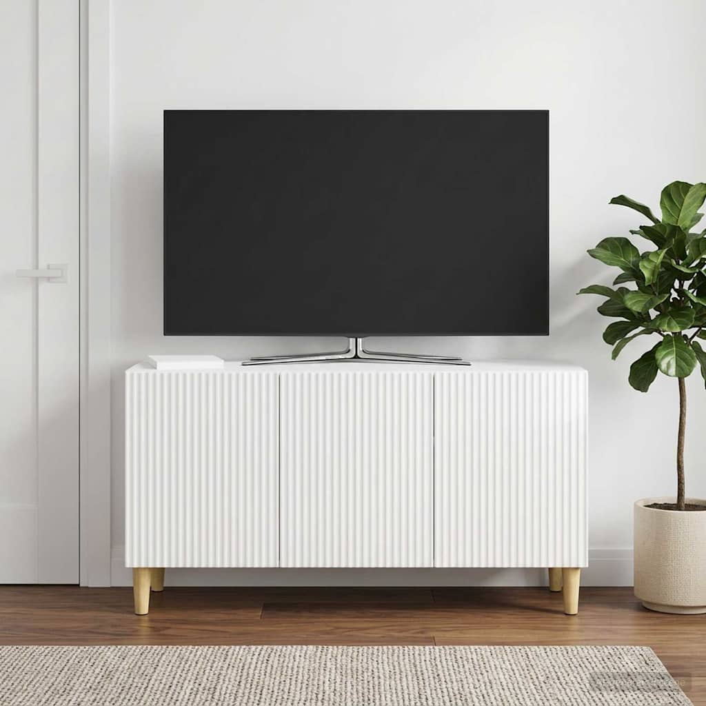 vidaXL TV Kast Wit 99 x 34,5 x 50 cm Bewerkt hout