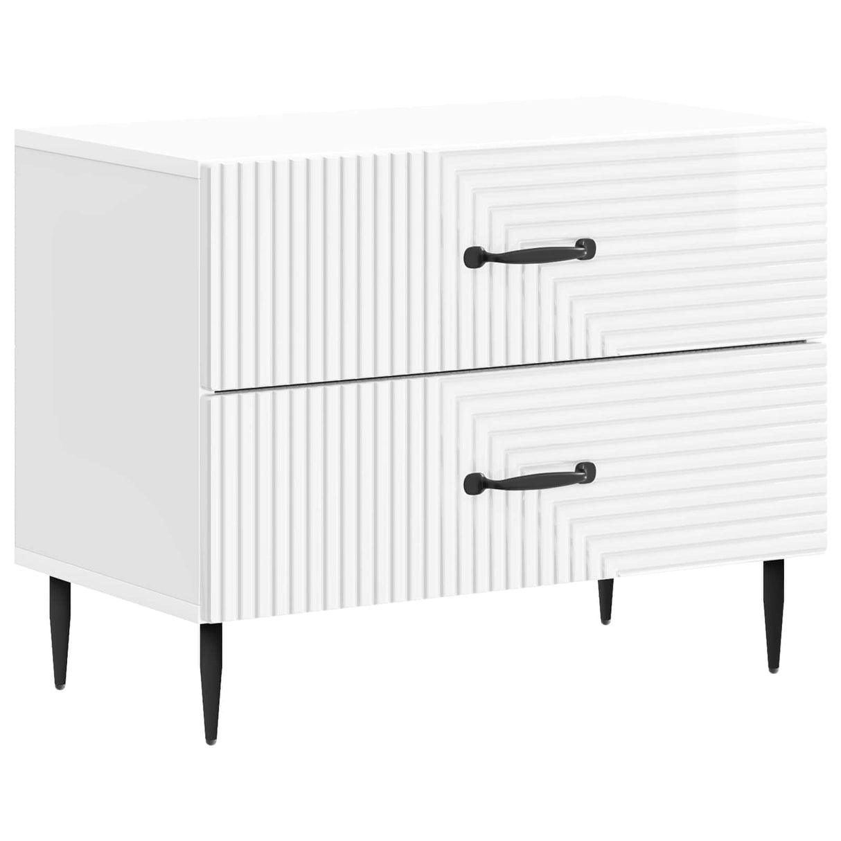 vidaXL Nachtkastje met lade Zwart 62 x 34,5 x 47,5 cm Bewerkt hout