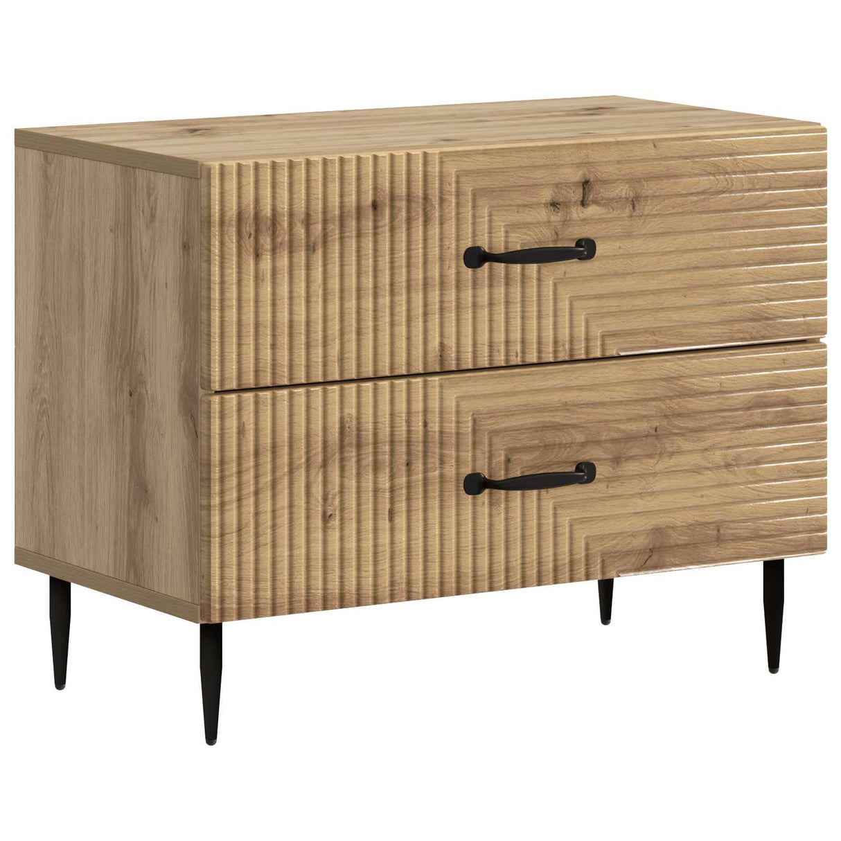 vidaXL Nachtkastje met lade Zwart 62 x 34,5 x 47,5 cm Bewerkt hout