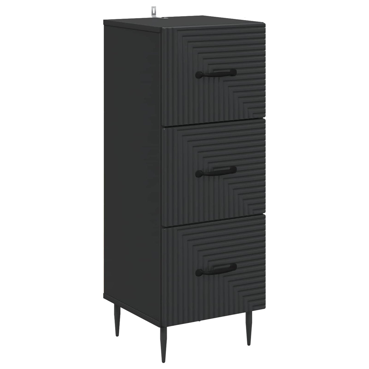 vidaXL Ladekast Zwart 33 x 34,5 x 89,5 cm Bewerkt hout