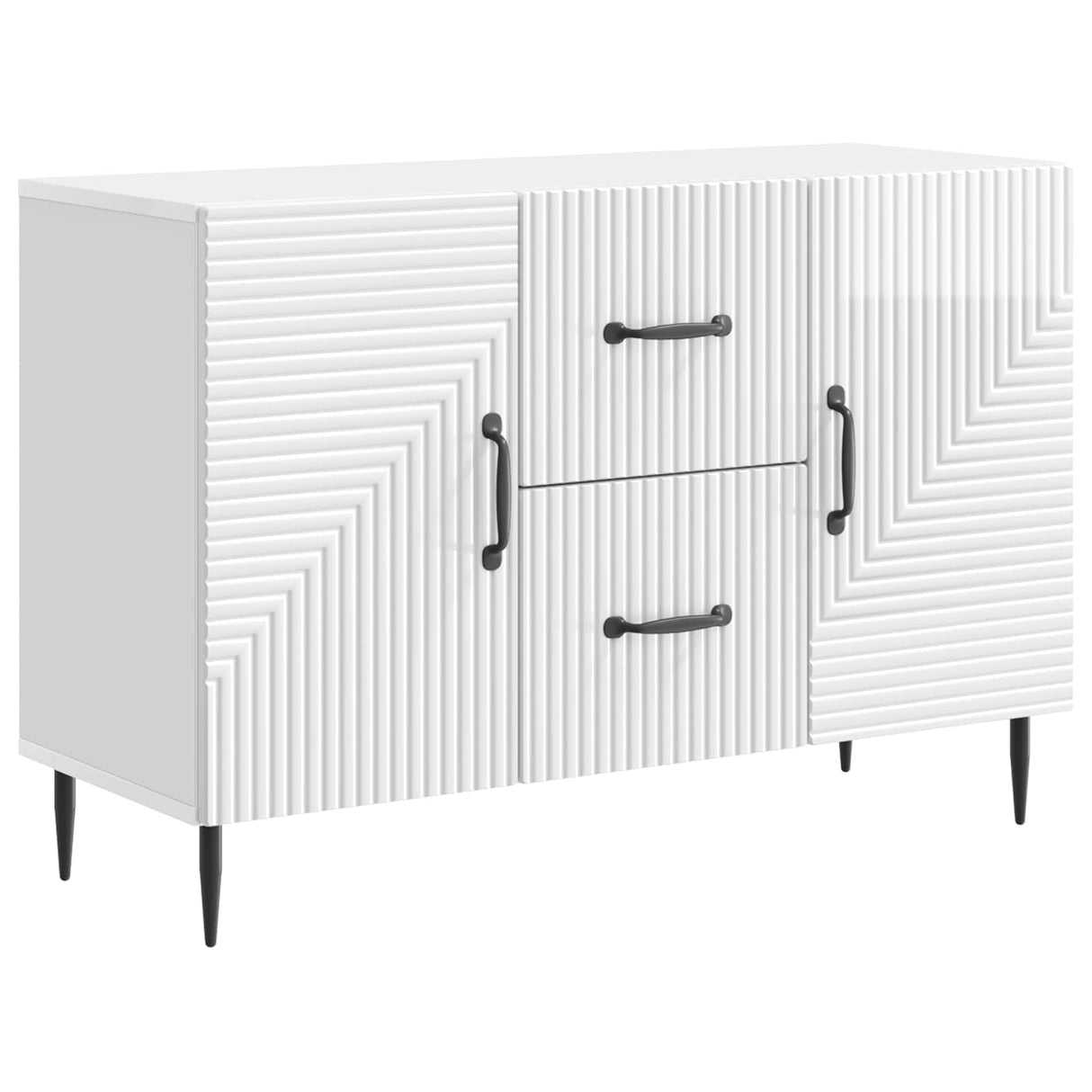vidaXL Dressoir met lade Zwart 89 x 34,5 x 60 cm Bewerkt hout