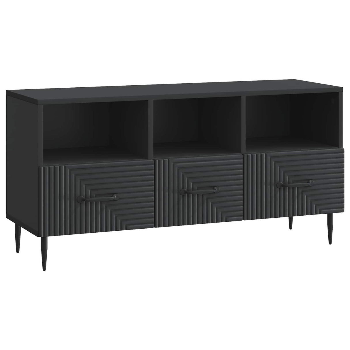 vidaXL TV Kast met lade Zwart 102 x 34,5 x 50 cm Bewerkt hout
