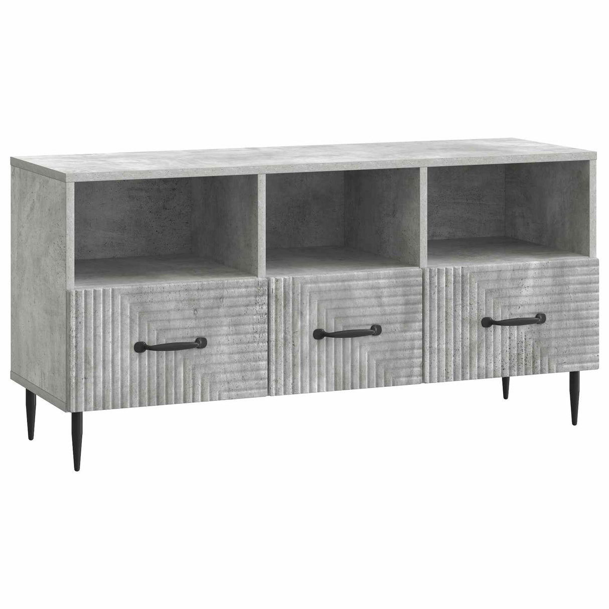 vidaXL TV Kast met lade Zwart 102 x 34,5 x 50 cm Bewerkt hout
