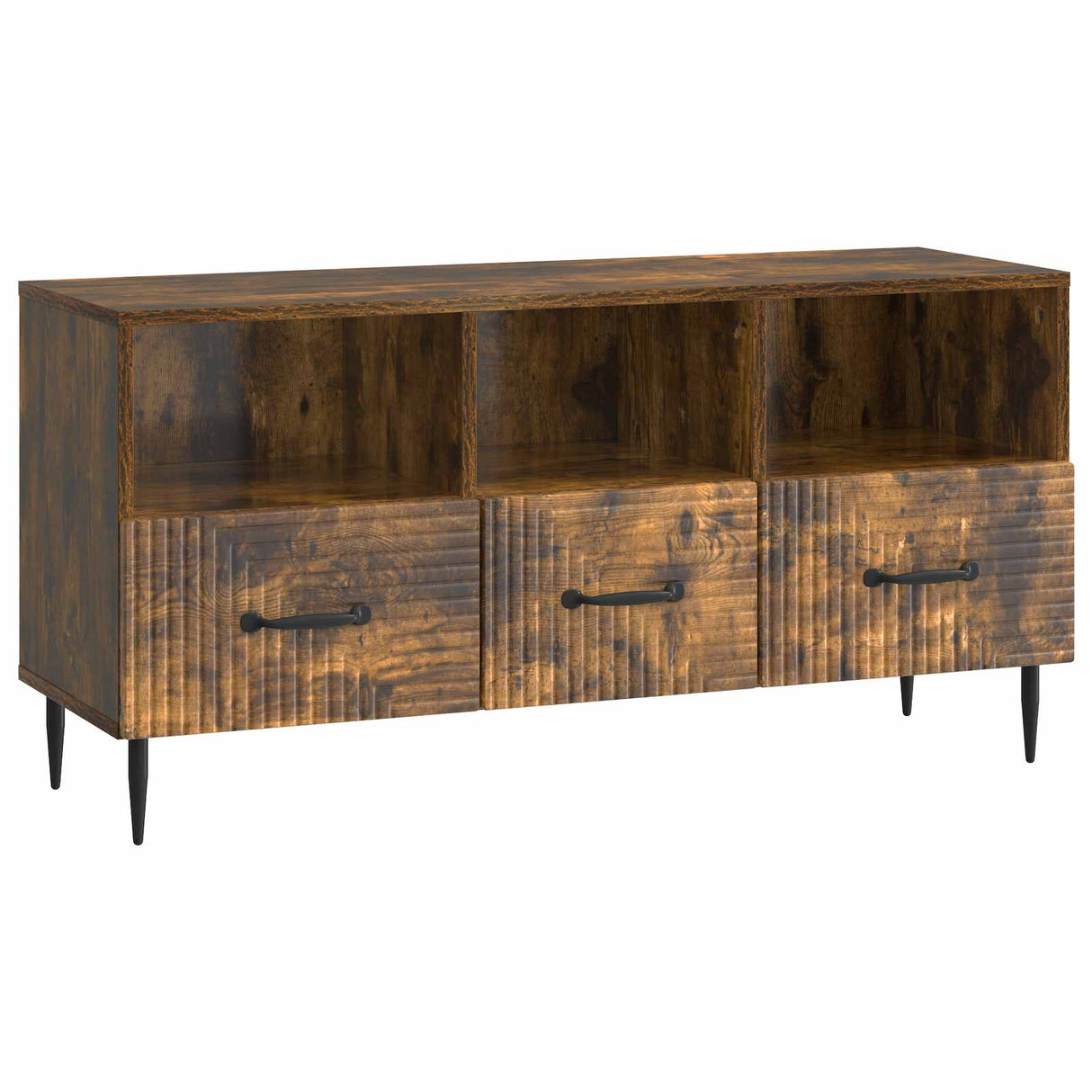 vidaXL TV Kast met lade Zwart 102 x 34,5 x 50 cm Bewerkt hout