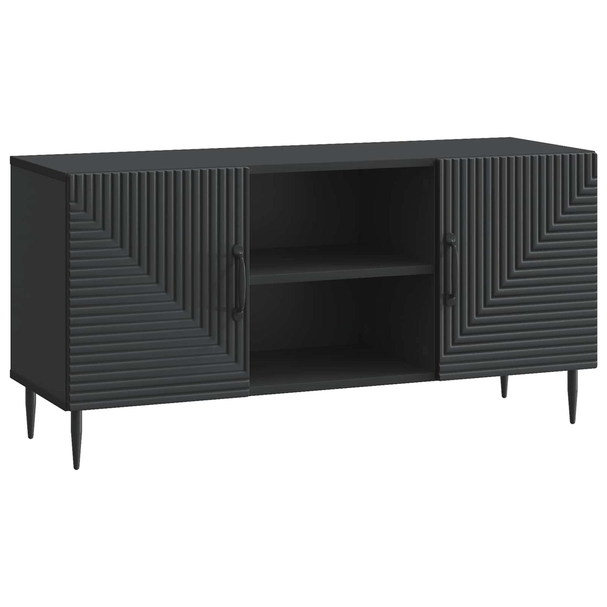 vidaXL TV Kast Zwart 102 x 34,5 x 50 cm Bewerkt hout