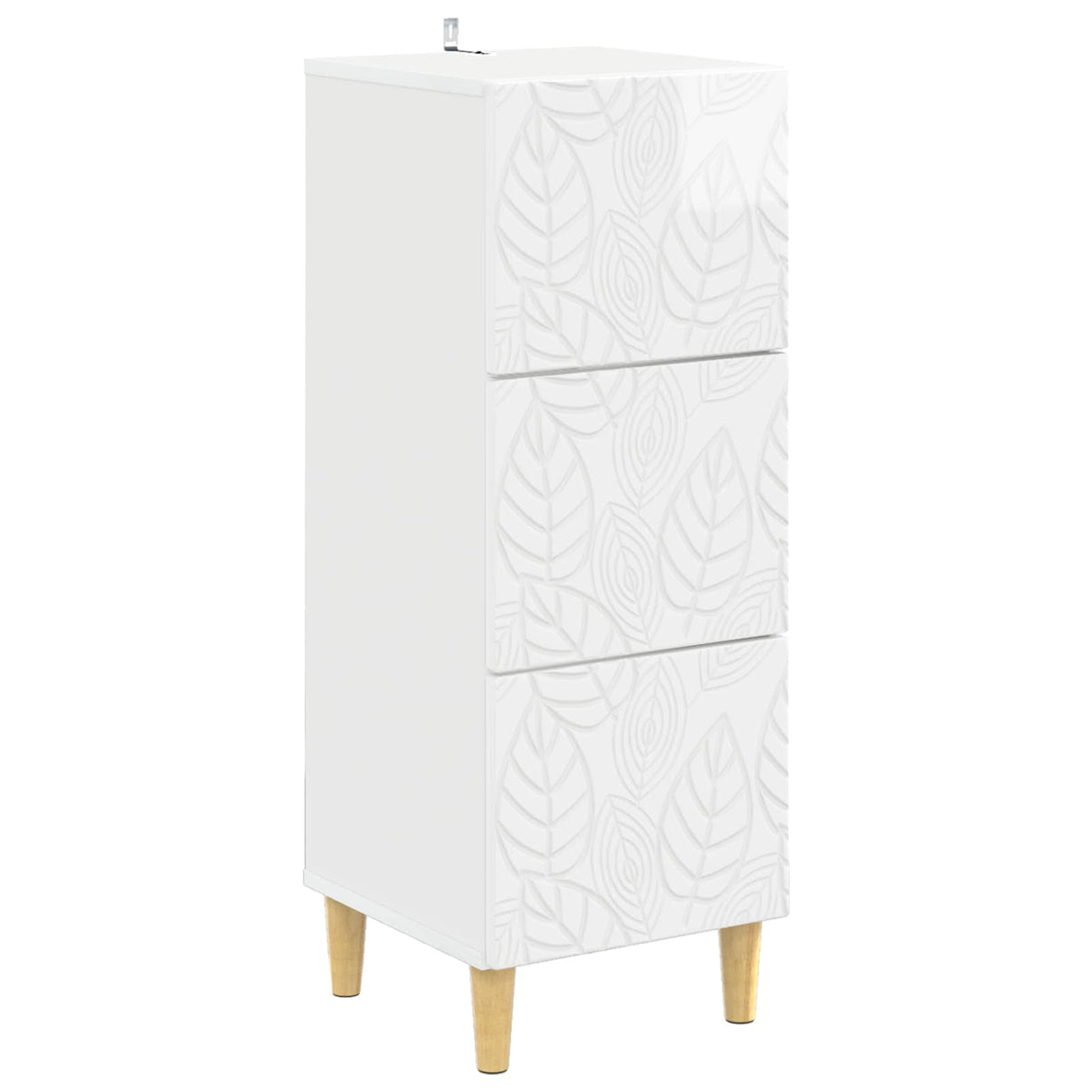 vidaXL Drawer Cabinet White 33 x 34.5 x 90 cm Engineered Wood