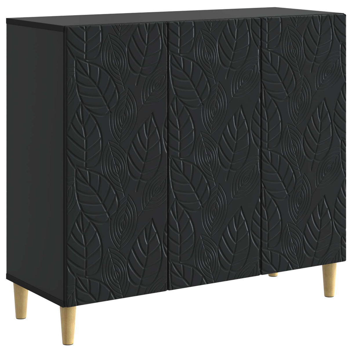 vidaXL Dressoir Zwart 89 x 34,5 x 80 cm Bewerkt hout