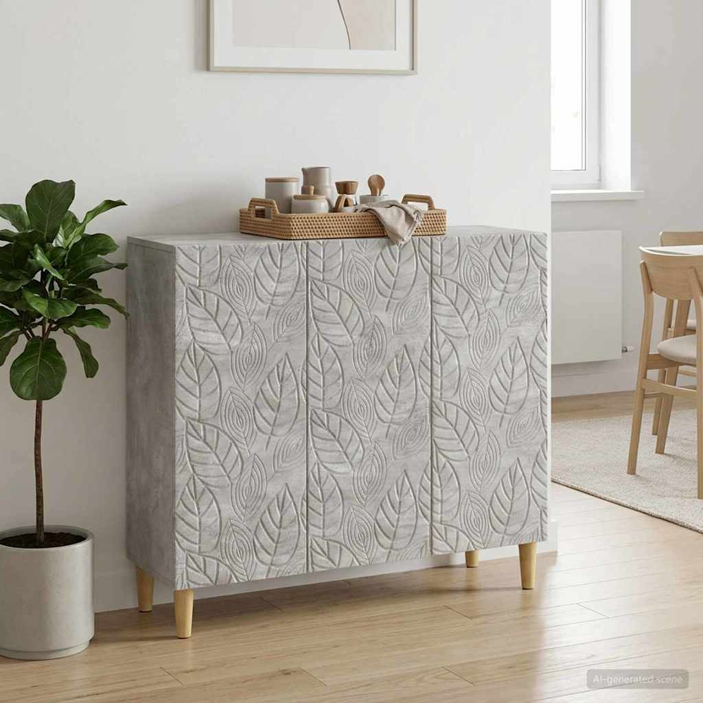 vidaXL Dressoir Zwart 89 x 34,5 x 80 cm Bewerkt hout