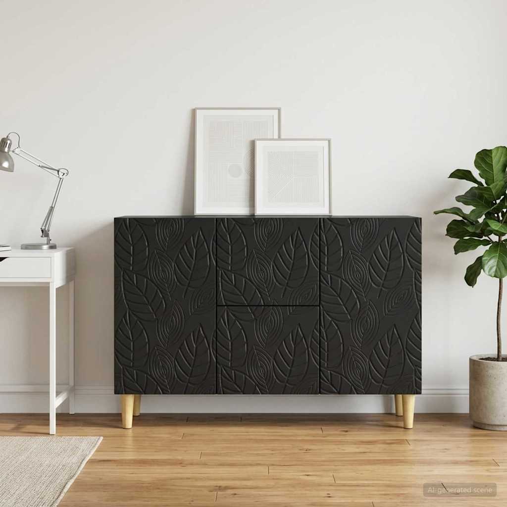 vidaXL Dressoir Zwart 89 x 34,5 x 60 cm Bewerkt hout