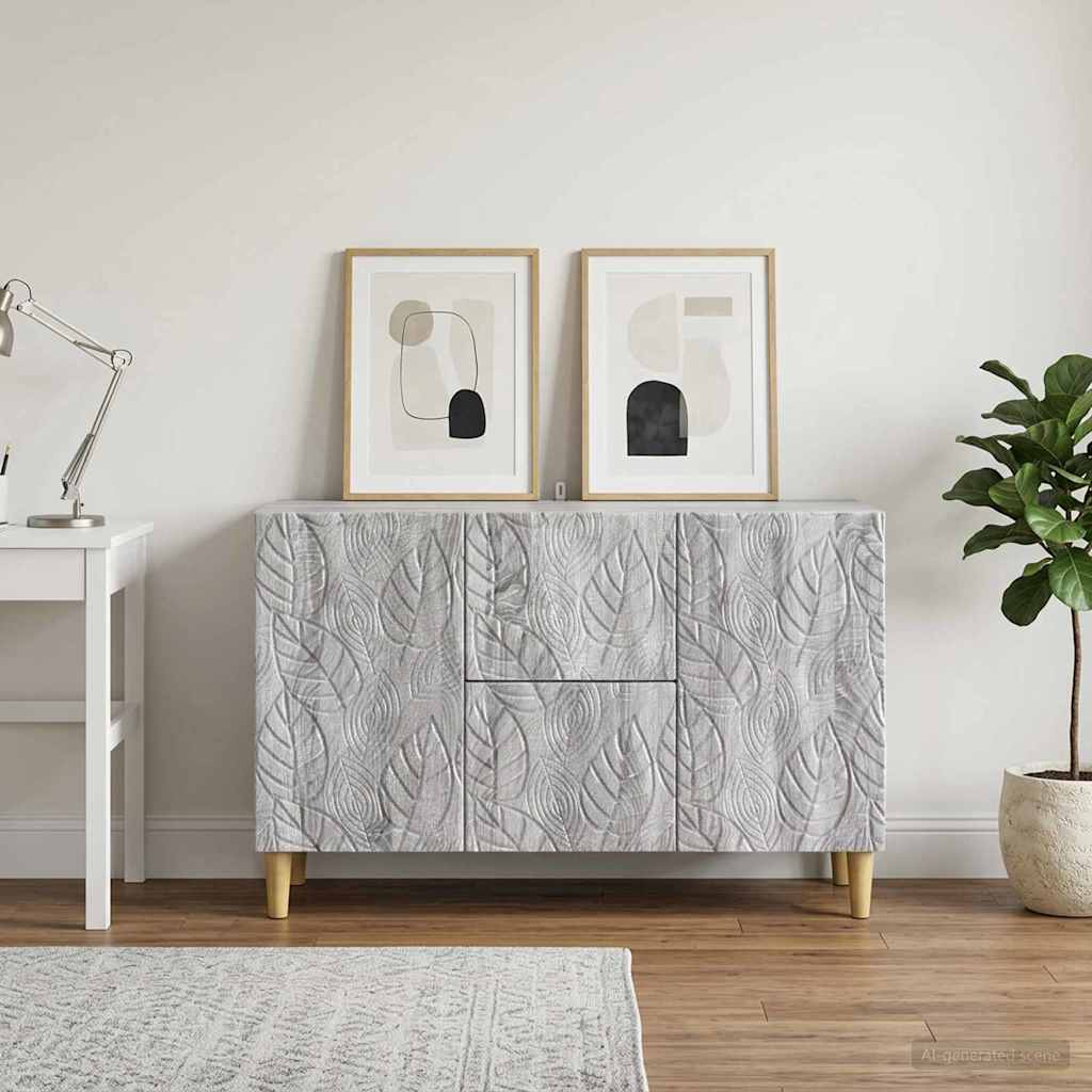 vidaXL Dressoir Zwart 89 x 34,5 x 60 cm Bewerkt hout