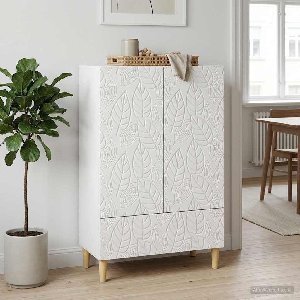 vidaXL Dressoir Zwart 66 x 34,5 x 95 cm Bewerkt hout