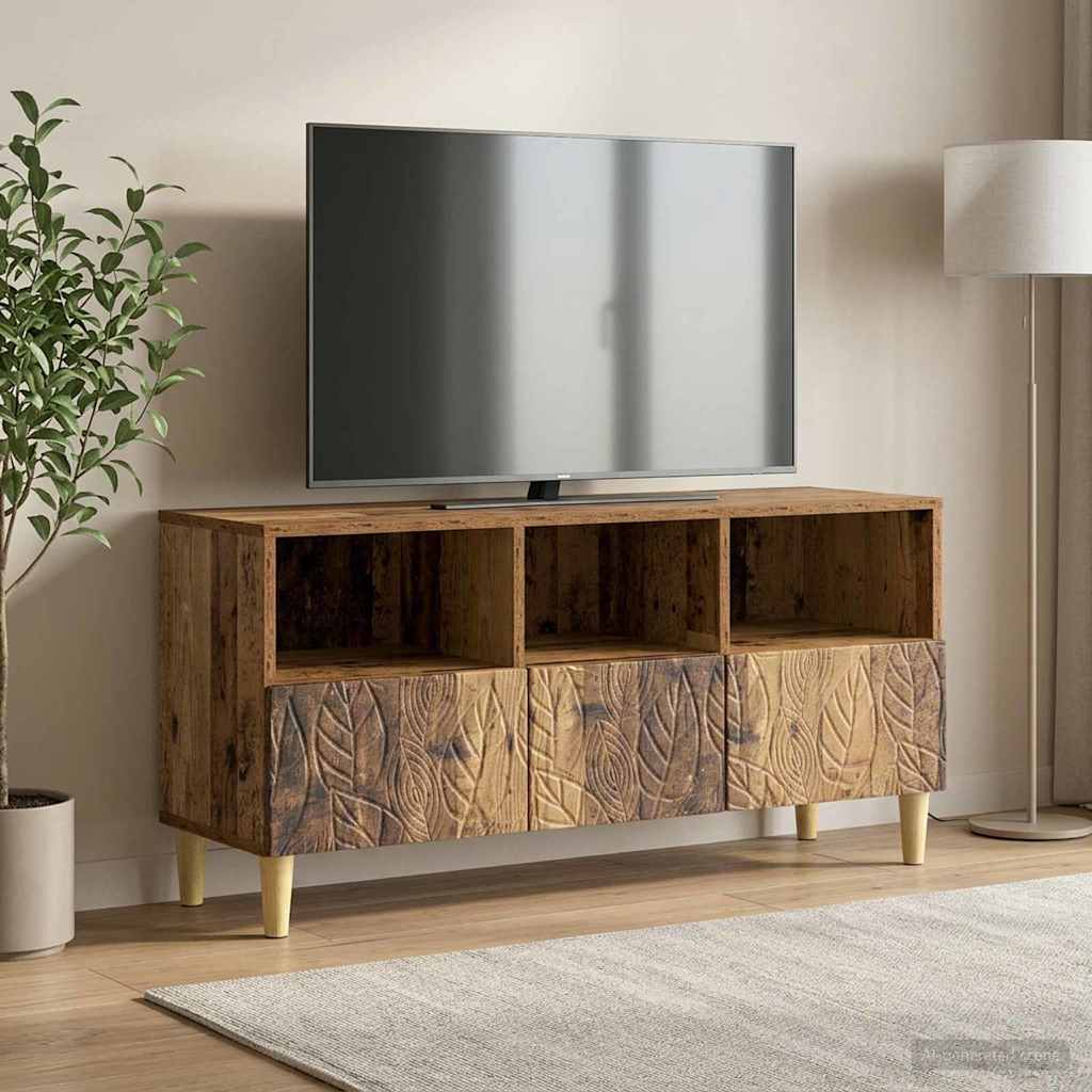vidaXL TV Kast 102 x 34,5 x 50 cm Wit Bewerkt hout