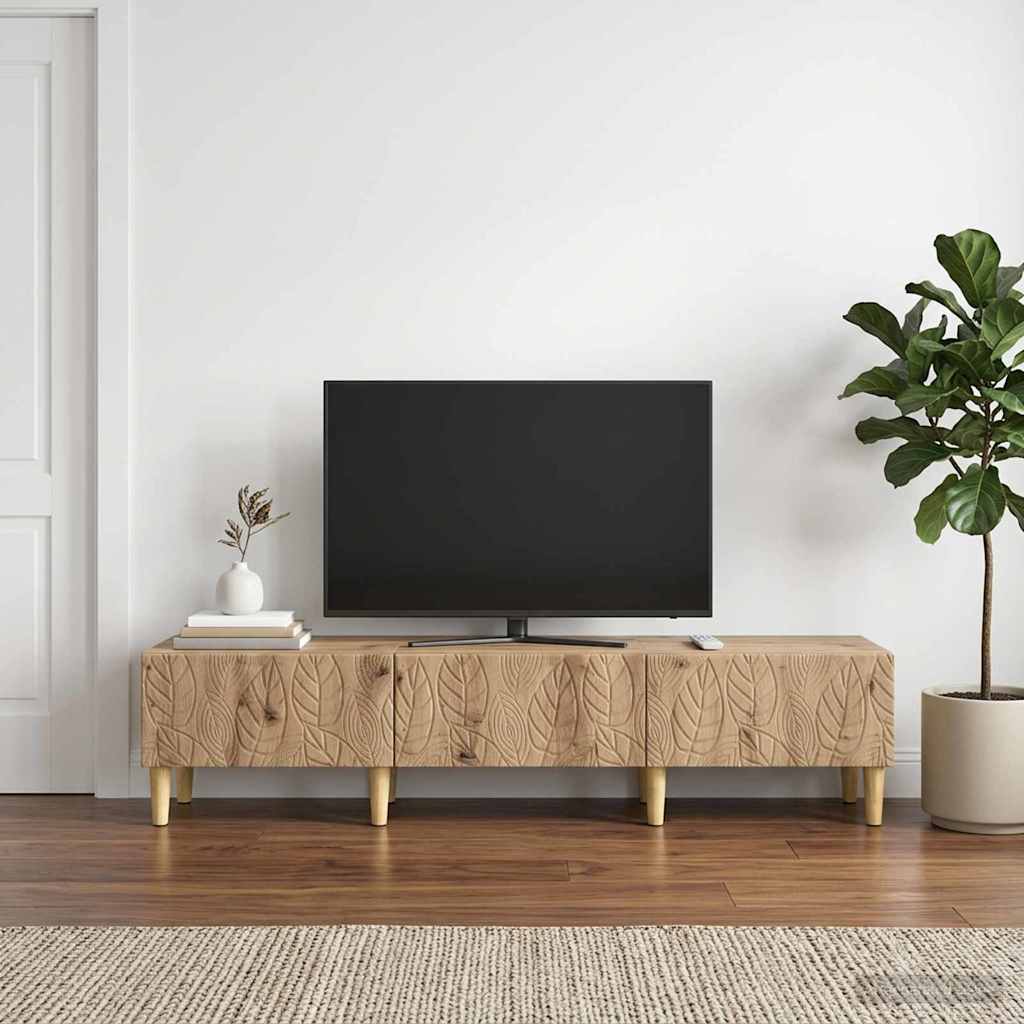 vidaXL TV Kast 147 x 34,5 x 30 cm Wit Bewerkt hout
