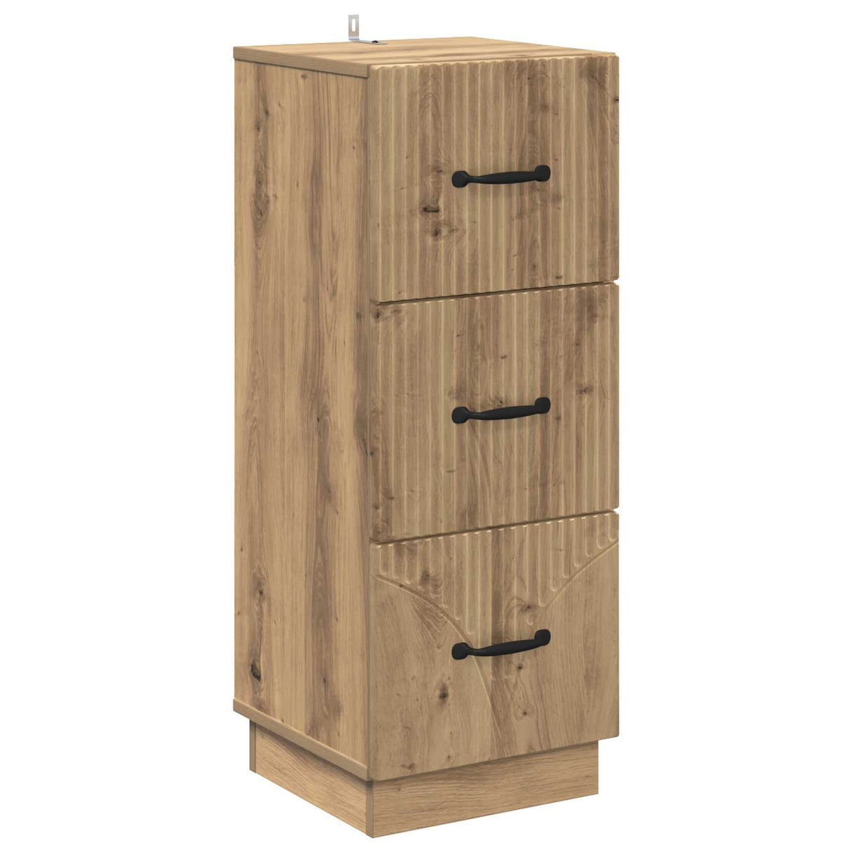 vidaXL Ladekast Zwart 33 x 34,5 x 87 cm Bewerkt hout