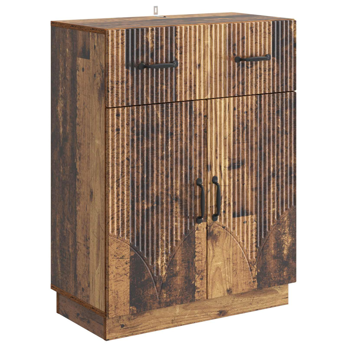 vidaXL Sideboard with Drawer Black 66 x 34.5 x 87 cm Engineered Wood