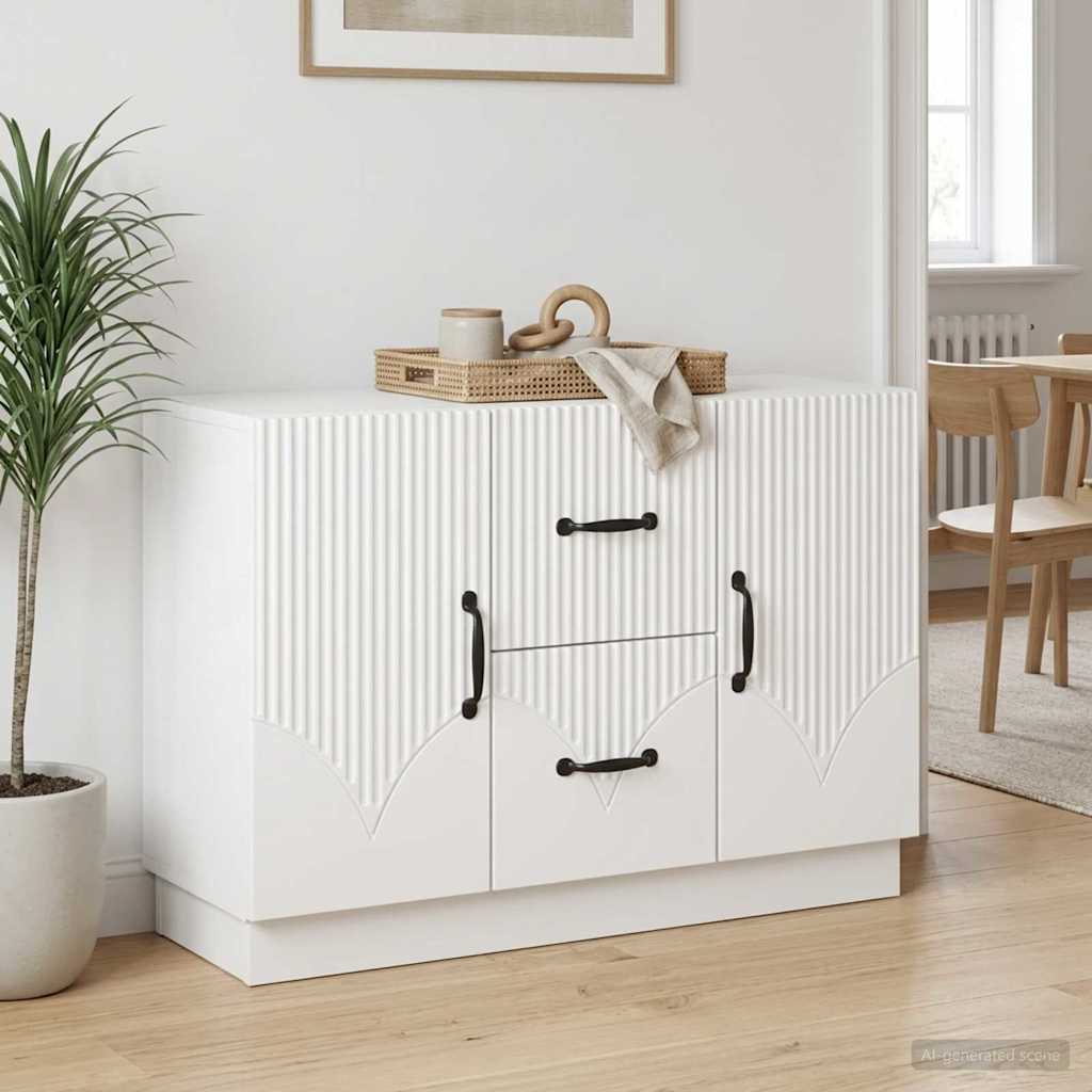 vidaXL Dressoir met lade Wit 89 x 34,5 x 57 cm Bewerkt hout