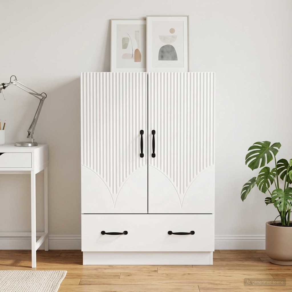 vidaXL Sideboard with Drawer White 66x34.5x92 cm Engineered Wood