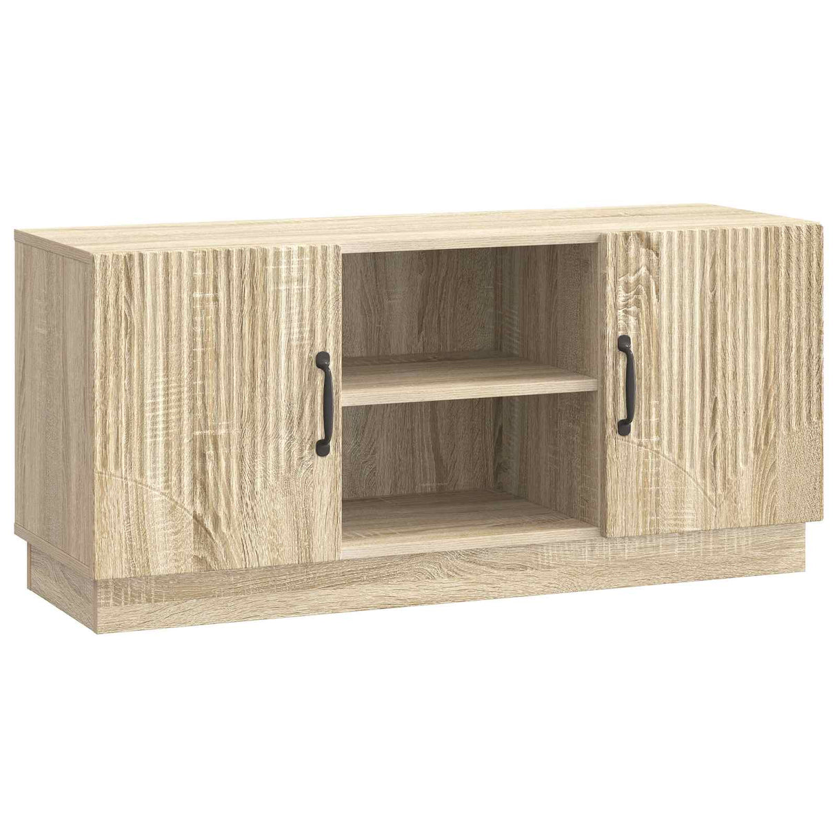 vidaXL TV Kast Zwart 102 x 34,5 x 47 cm Bewerkt hout