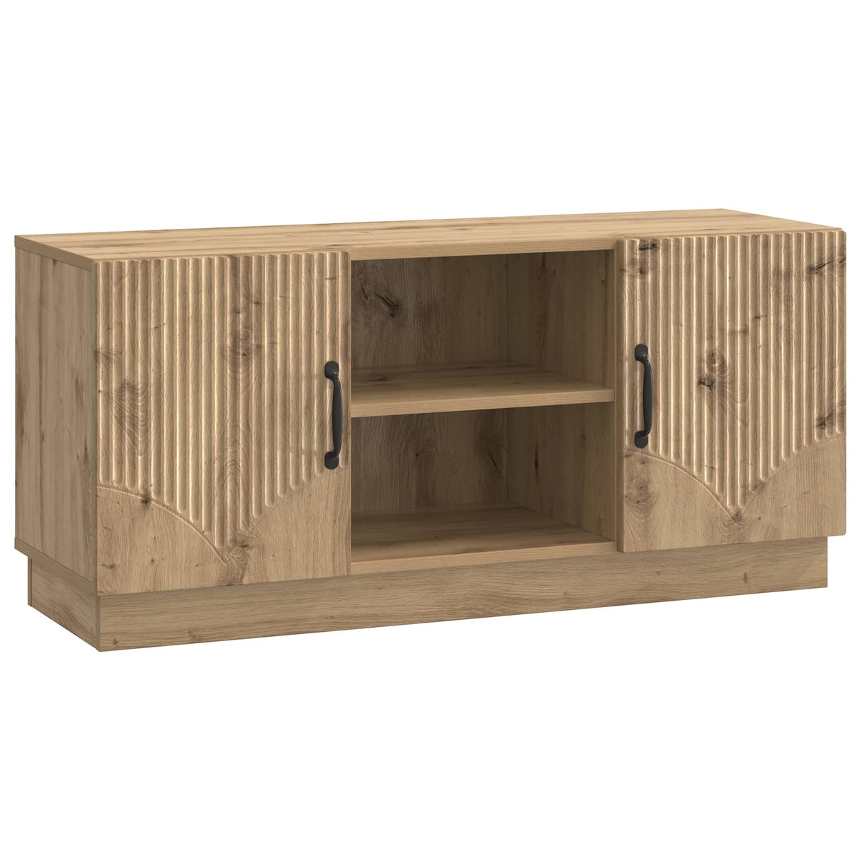 vidaXL TV Kast Zwart 102 x 34,5 x 47 cm Bewerkt hout