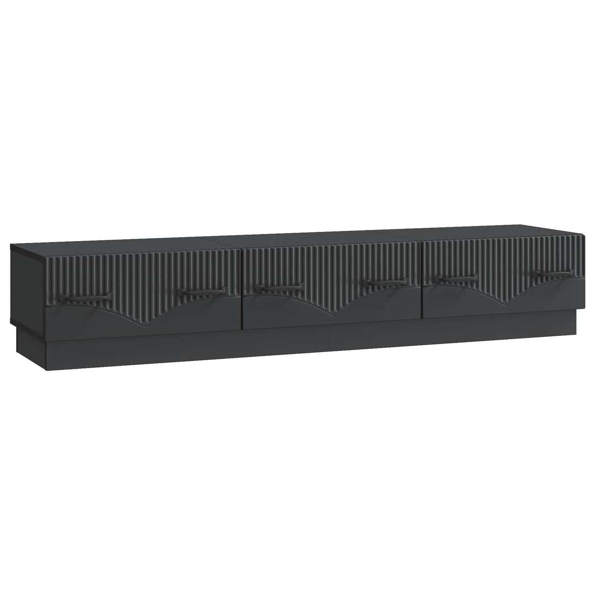 vidaXL TV Cabinet with Drawer Black 147 x 34.5 x 27 cm Engineered Wood