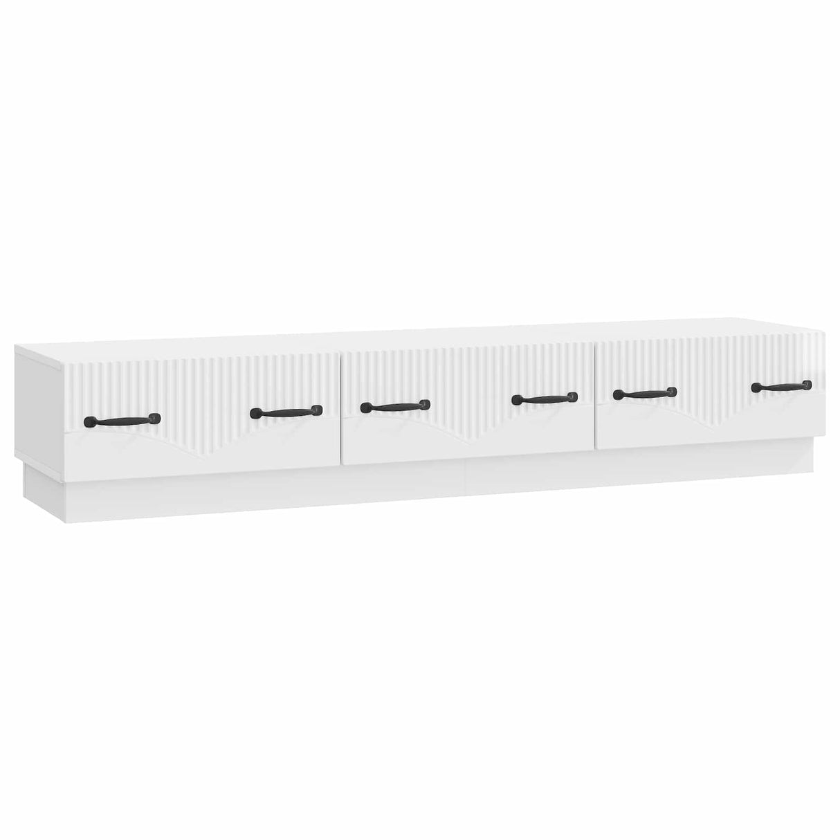 vidaXL TV Cabinet with Drawer Black 147 x 34.5 x 27 cm Engineered Wood