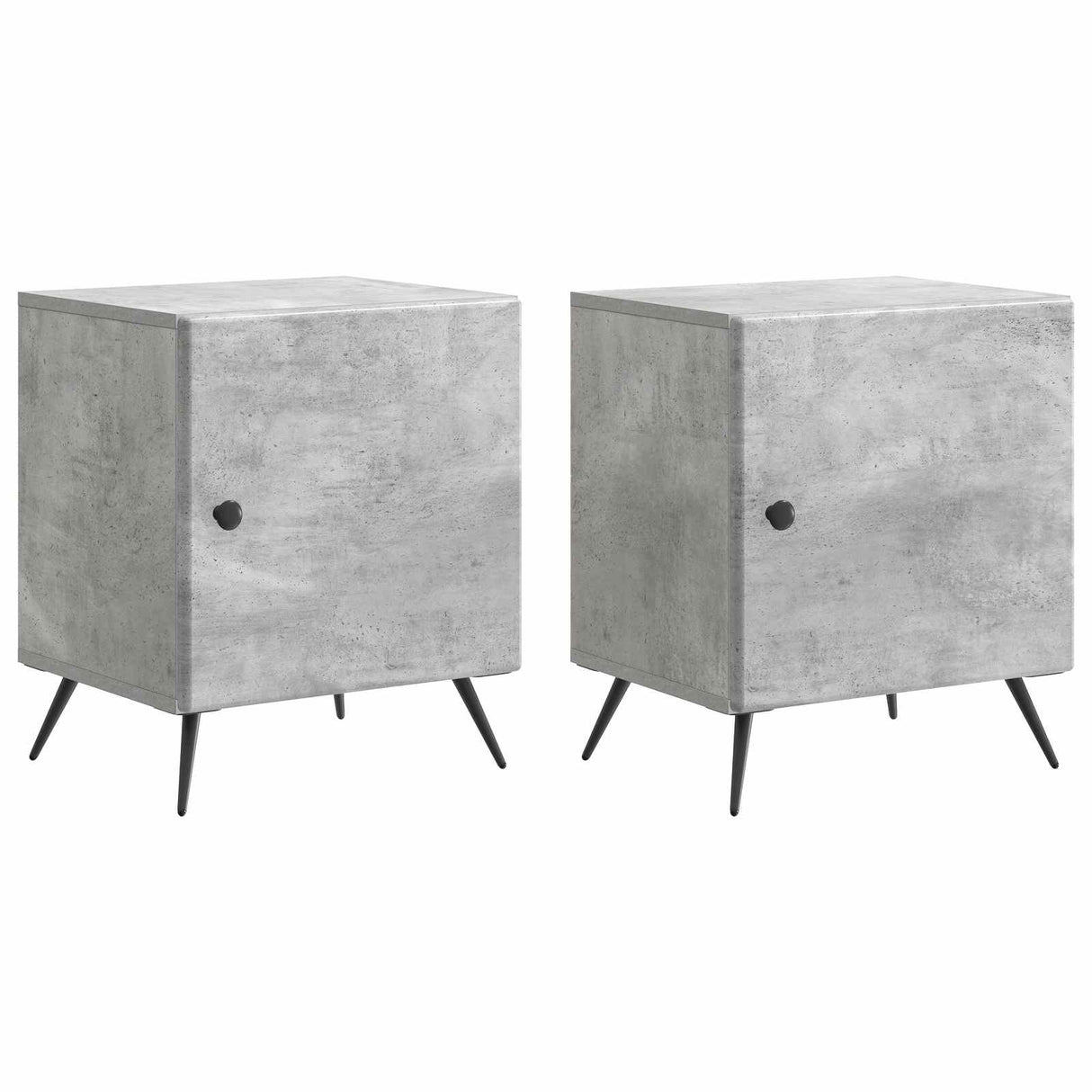 vidaXL Nachtkastje 2 pcs Wit 43 x 34,5 x 50 cm Bewerkt hout