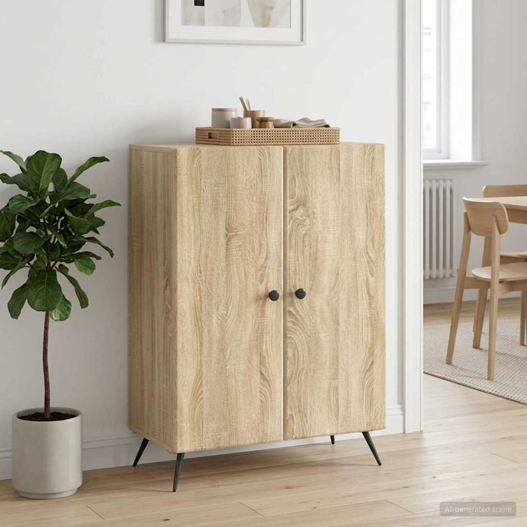 vidaXL Dressoir Wit 66 x 34,5 x 90 cm Bewerkt hout