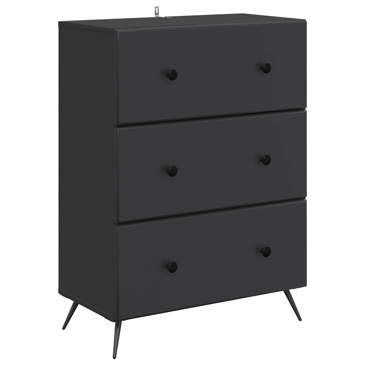 vidaXL Ladekast Zwart 66 x 34,5 x 90 cm Bewerkt hout