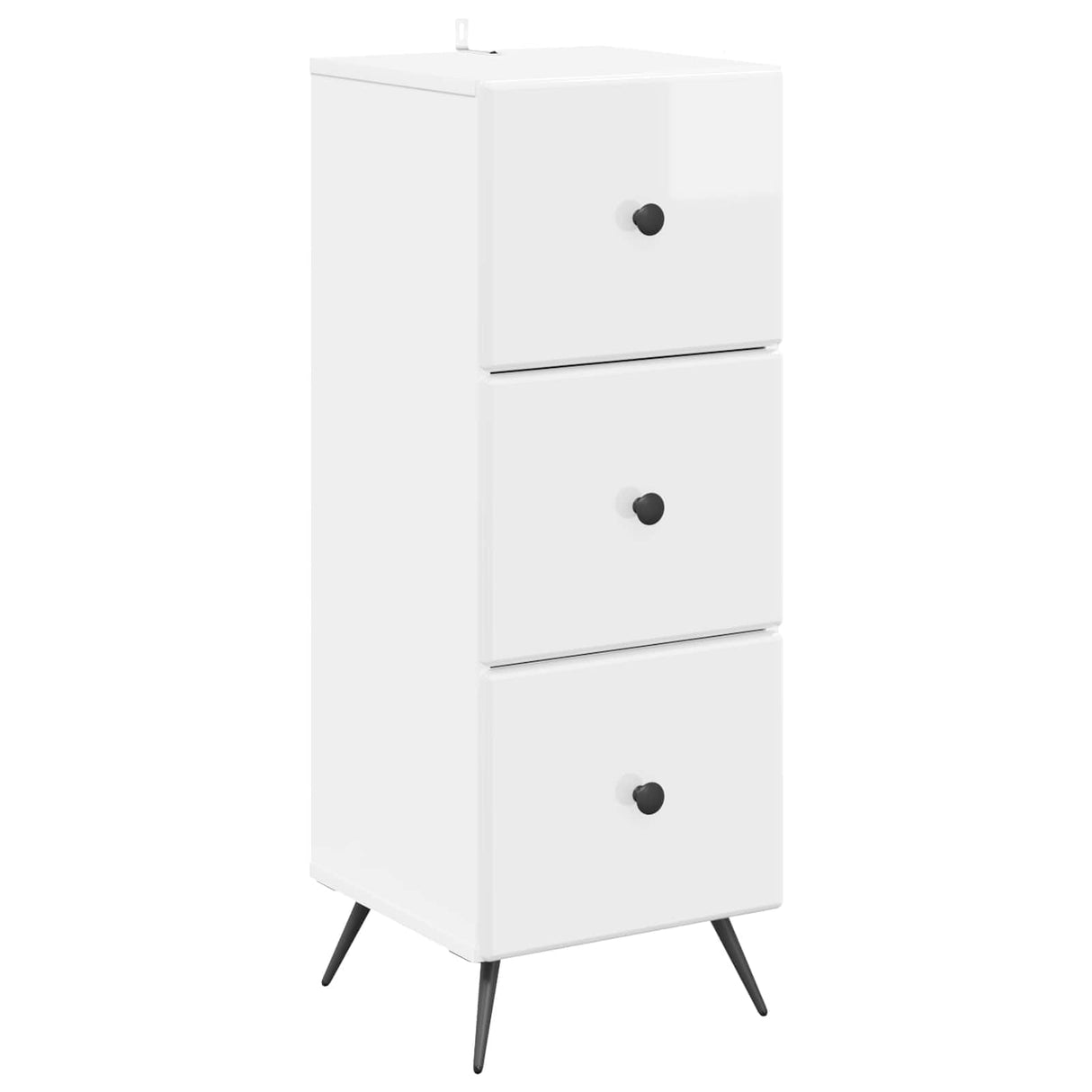 vidaXL Ladekast Zwart 33 x 34,5 x 90 cm Bewerkt hout