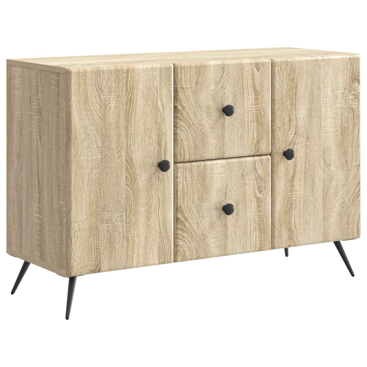 vidaXL Dressoir met lade Zwart 89 x 34,5 x 60 cm Bewerkt hout