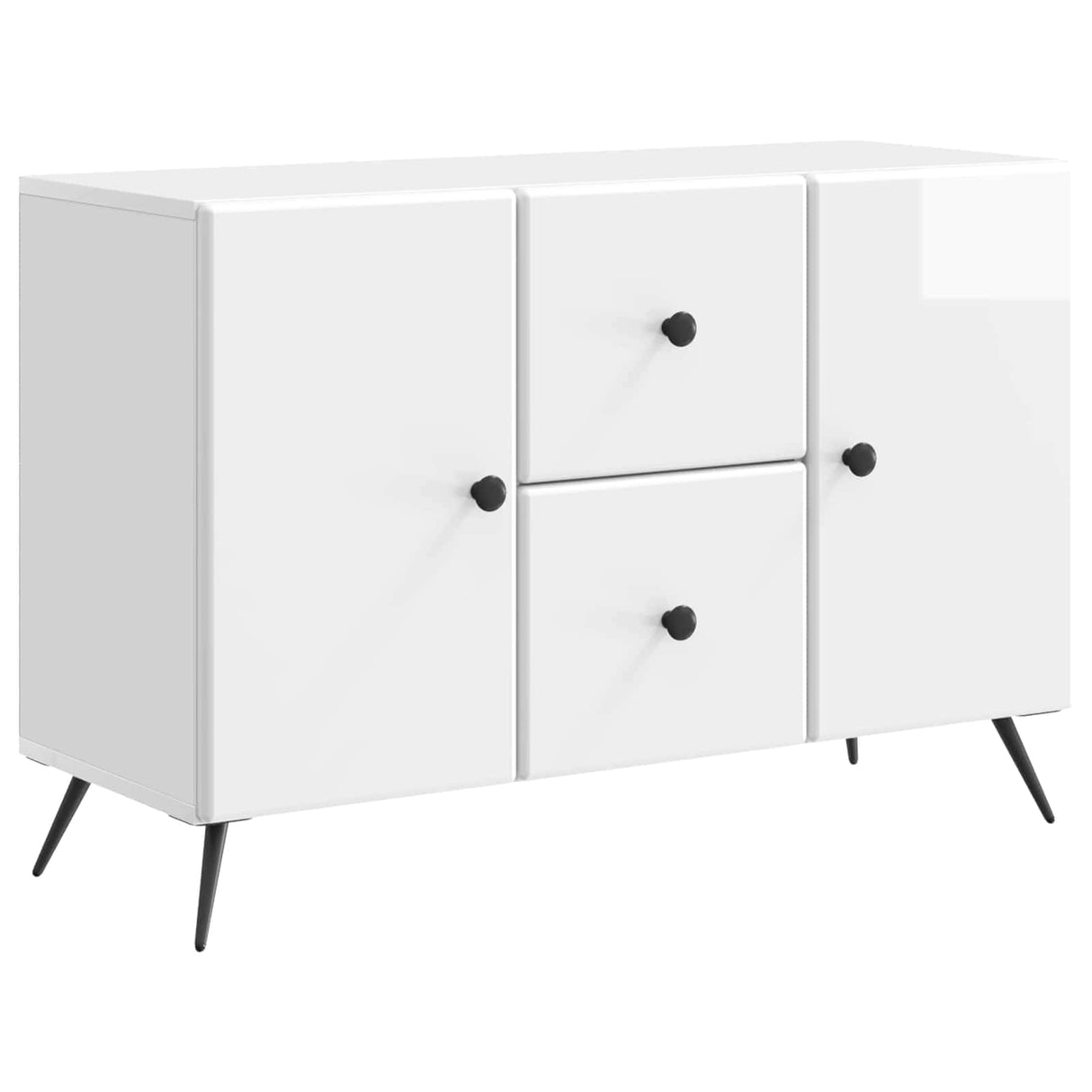 vidaXL Dressoir met lade Zwart 89 x 34,5 x 60 cm Bewerkt hout