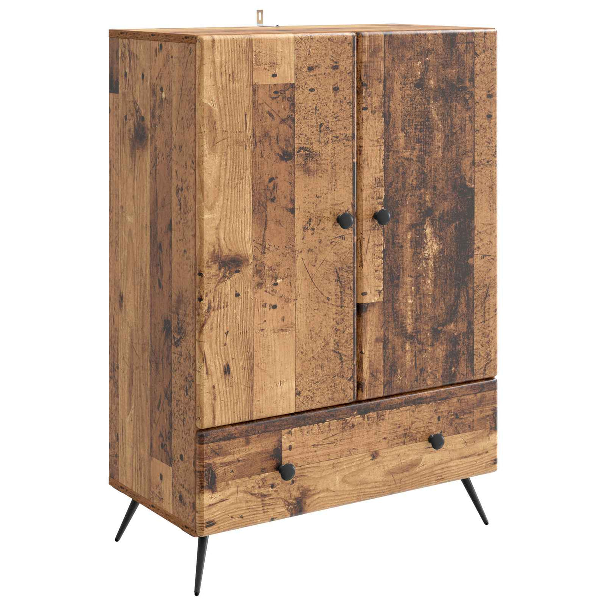 vidaXL Dressoir met lade Zwart 66 x 34,5 x 95 cm Bewerkt hout