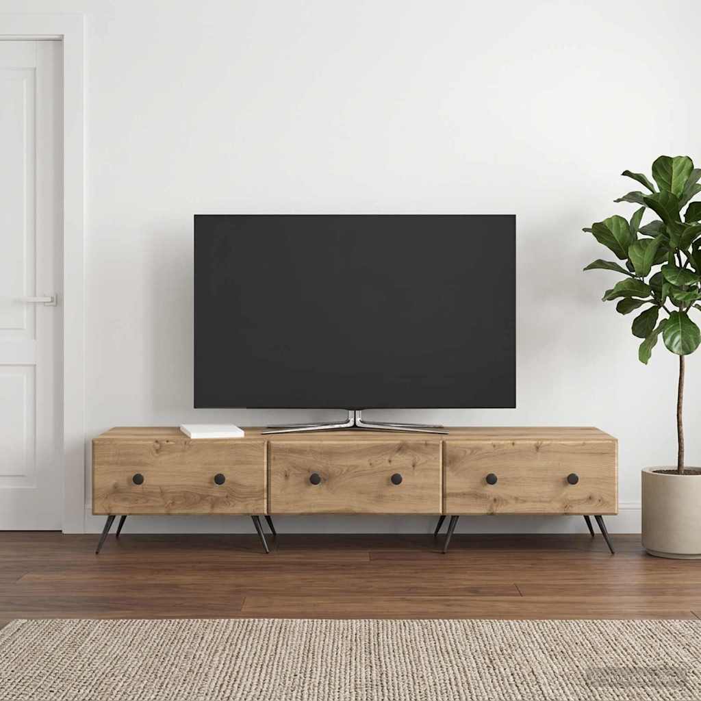 vidaXL TV Kast met lade Wit 147 x 34,5 x 30 cm Bewerkt hout