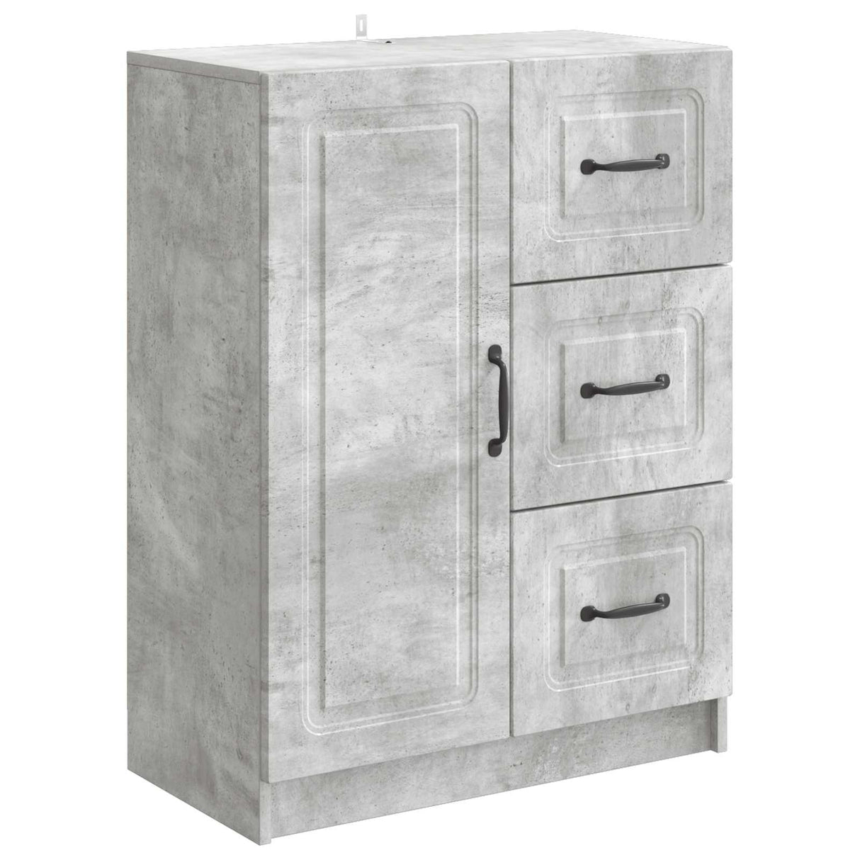 vidaXL Dressoir met lade Zwart 66 x 34,5 x 87 cm Bewerkt hout