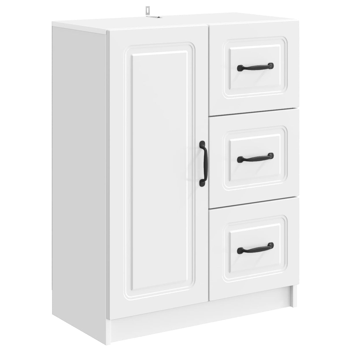 vidaXL Dressoir met lade Zwart 66 x 34,5 x 87 cm Bewerkt hout