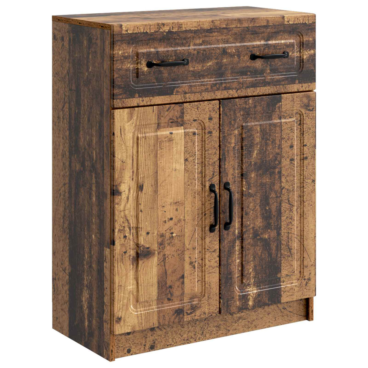 vidaXL Dressoir met lade Zwart 66 x 34,5 x 87 cm Bewerkt hout