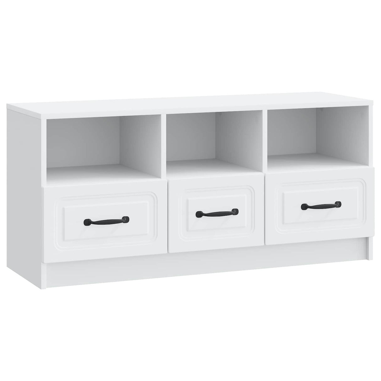 vidaXL TV Kast met lade Wit 102 x 34,5 x 47 cm Bewerkt hout