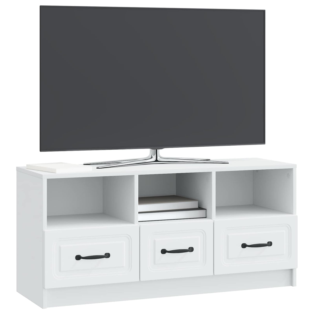 vidaXL TV Kast met lade Wit 102 x 34,5 x 47 cm Bewerkt hout