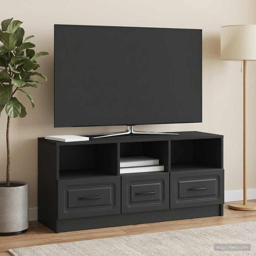 vidaXL TV Kast met lade Wit 102 x 34,5 x 47 cm Bewerkt hout