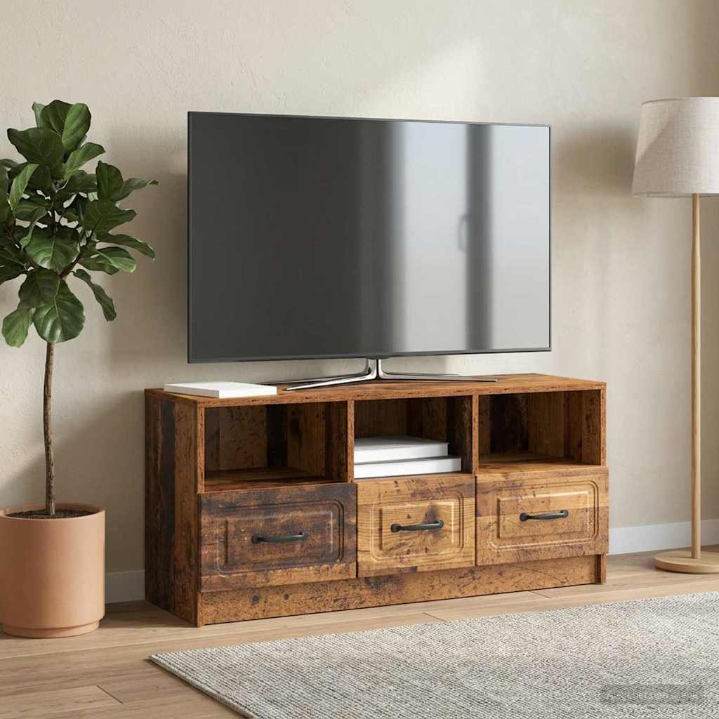 vidaXL TV Kast met lade Wit 102 x 34,5 x 47 cm Bewerkt hout