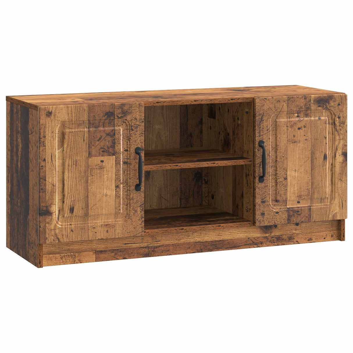 vidaXL TV Kast Zwart 102 x 34,5 x 47 cm Bewerkt hout